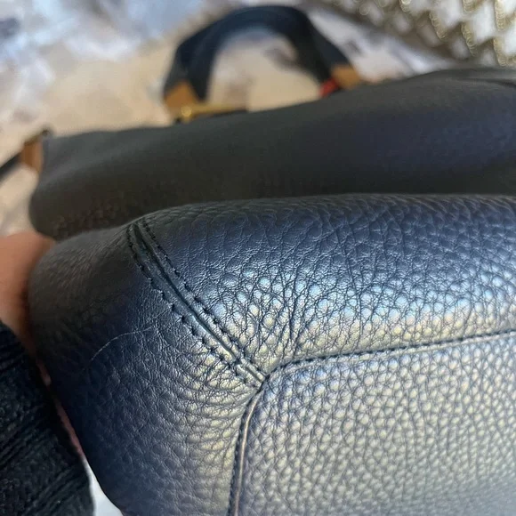 Coach 25304 Soft Legacy Pebbled Leather Rory Satchel Midnight Navy - Picture 5 of 11